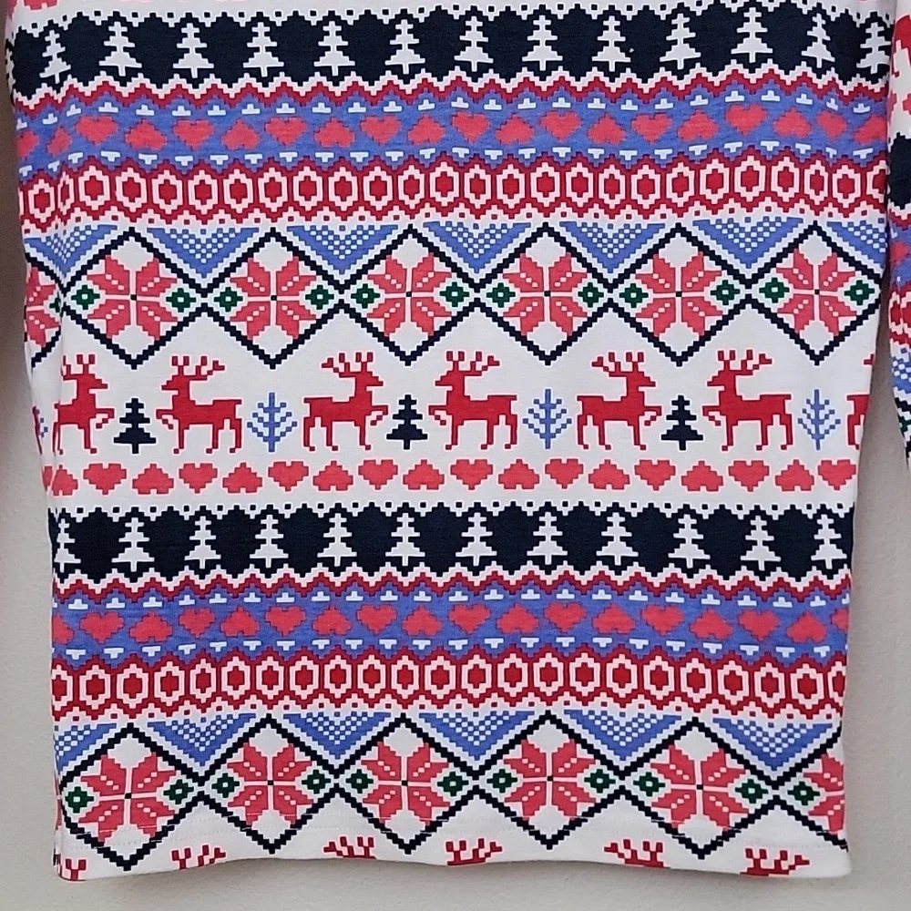 Land's End Cotton Christmas Pajama Top (Top only) Christmas 16